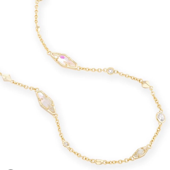 NWT Rare & Retired Kendra Scott Zuly Necklace 40” Iridescent Dichroic Crystal CZ - Picture 5 of 11